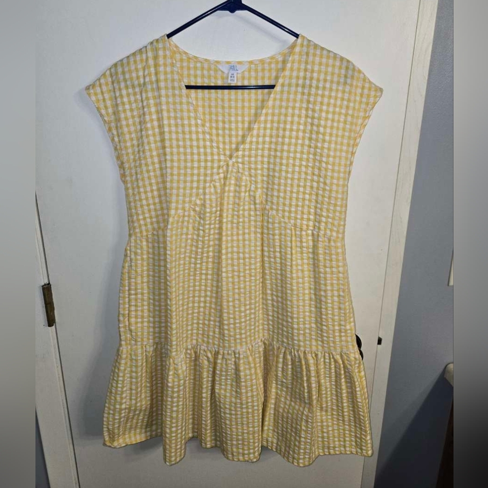 Time and Tru Yellow Gingham Dress